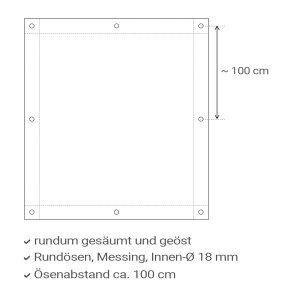 Abdeckplane - Gewebeplane 240 g/qm - weiß-transluzent 10 m x 12 m (1 Stück)