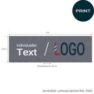 Tennisblende "Colour" - 1,92 m x 6 m - bedruckt